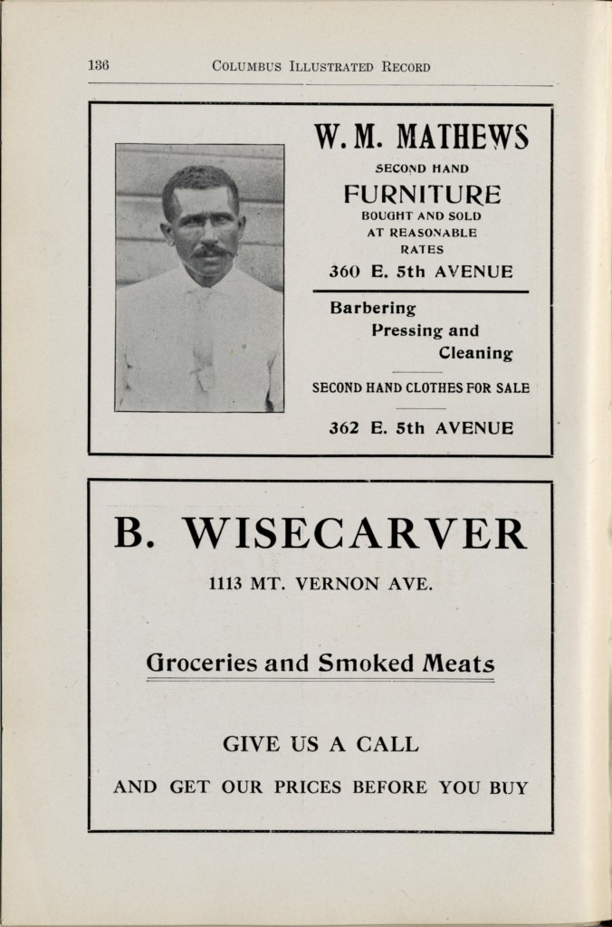 Two of the many advertisements for African American-owned businesses included in the directory.