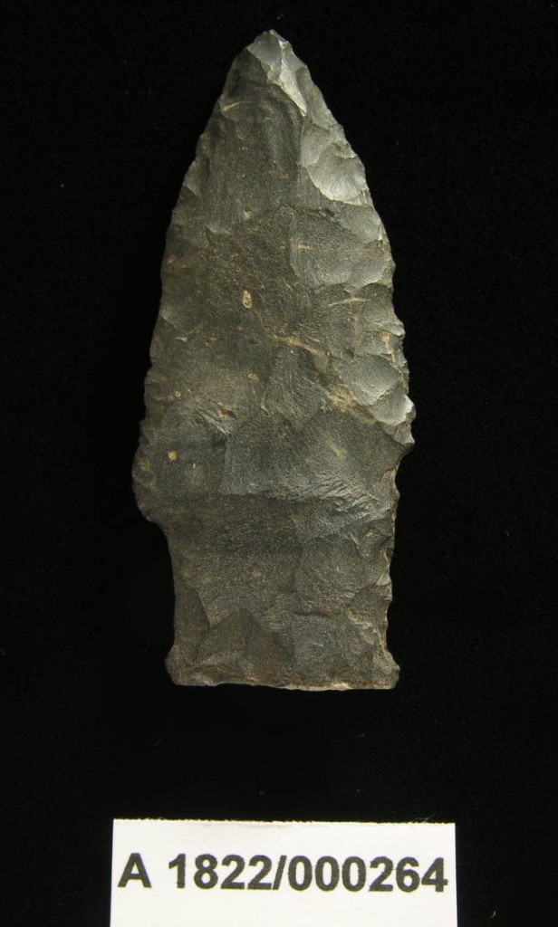 Projectile point from Serpent Mound State Memorial, via Ohio Memory.