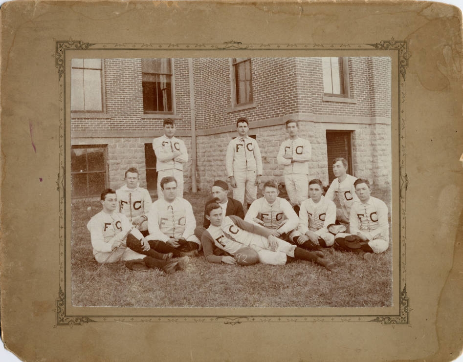 1892 Findlay College football team, courtesy of the University of Findlay via Ohio Memory.