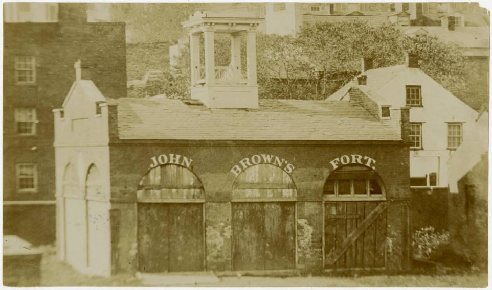 "John Brown’s Fort" at Harpers Ferry, via Ohio Memory.
