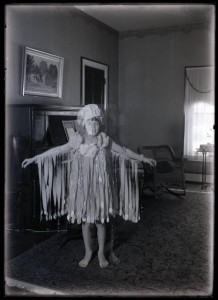 Kinley's daugher, Lucille, who donated the collection in 1996. This photograph, ca. 1927, shows her dressed as a raincloud.