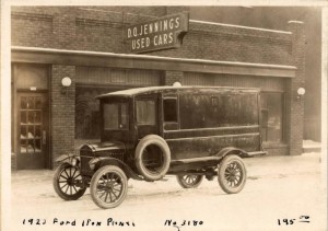 Ford truck outside a dealership, 1923. Via Ohio Memory.