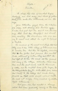 Handwritten draft for Riders of the Purple Sage, via Ohio Memory.