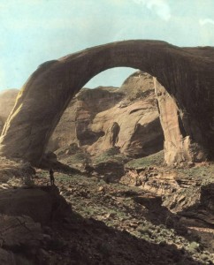 Grey seen beneath Rainbow Bridge in Utah on one of his many Western travels, via Ohio Memory.