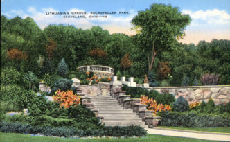 Lithuanian Cultural Gardens postcard