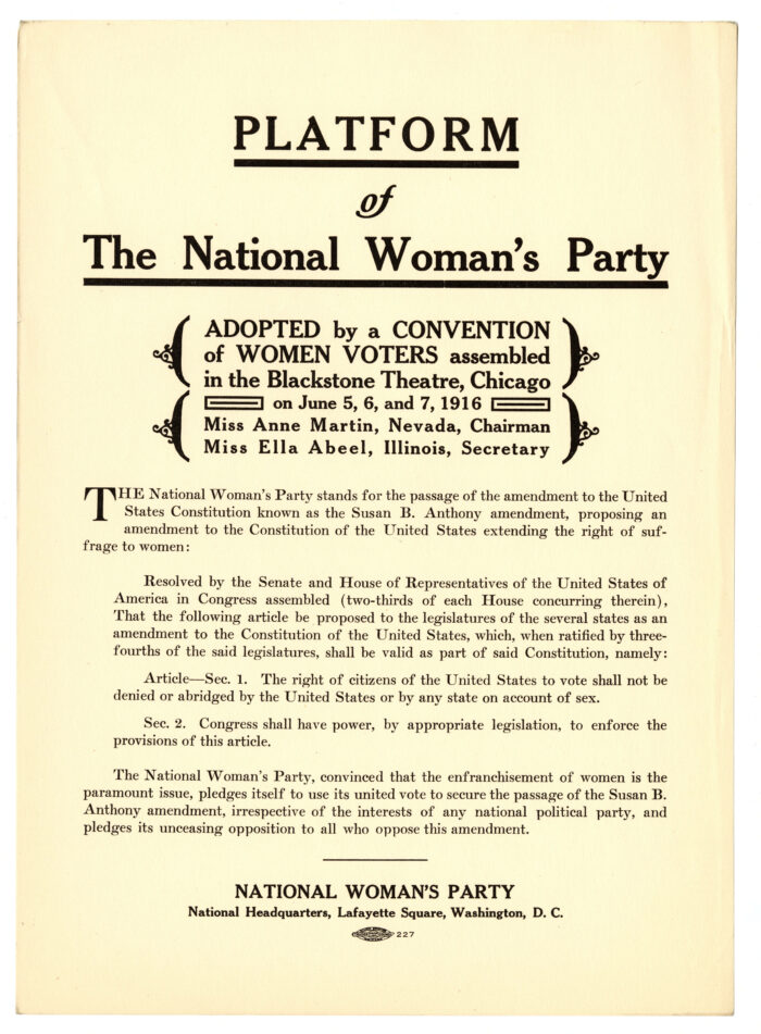 Now on Ohio Memory: The National Woman’s Party Records